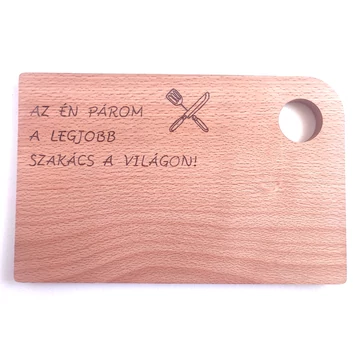 Az én párom a legjobb szakács a világon feliratú reggeliző deszka