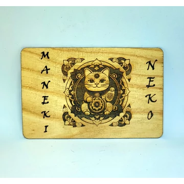 maneki-neko fa képeslap