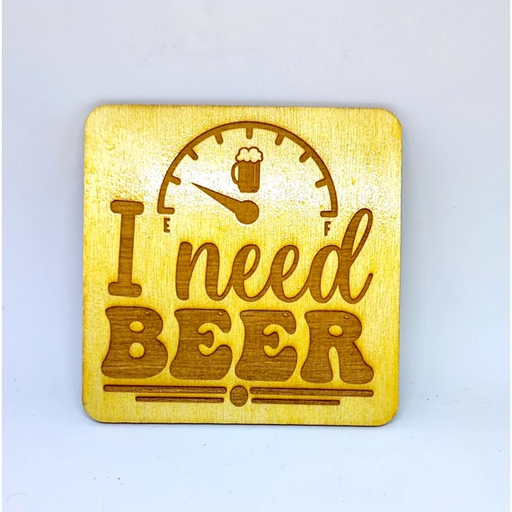 I need beer feliratú poháralátét szett