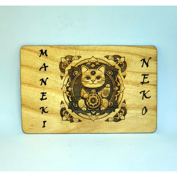 maneki-neko fa képeslap